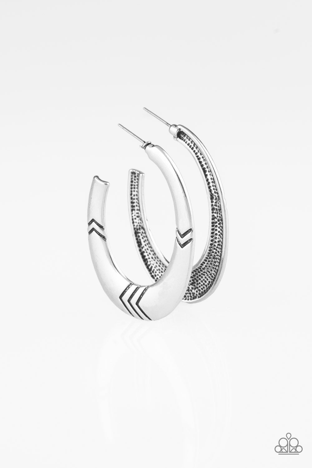 Paparazzi Tribe Pride - Silver Hoop Earrings - Pusher P