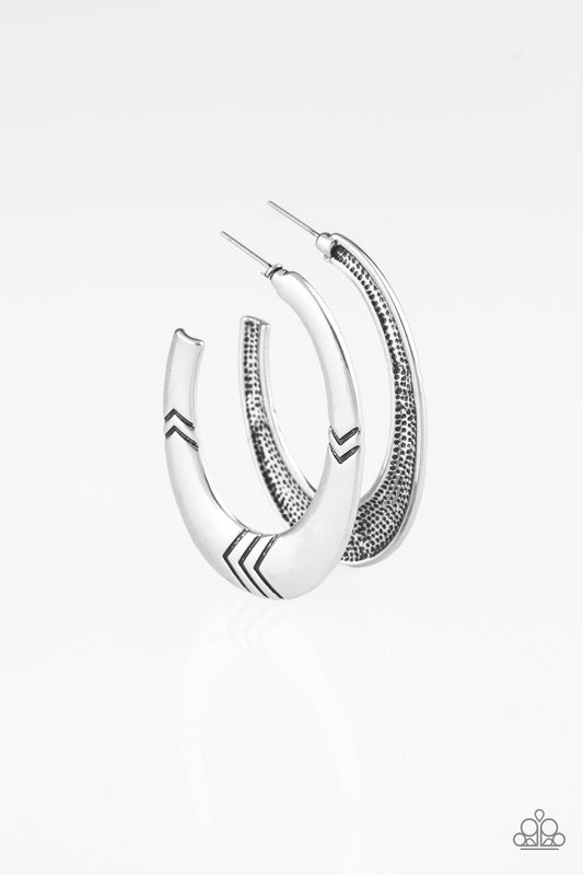 Paparazzi Tribe Pride - Silver Hoop Earrings - Pusher P