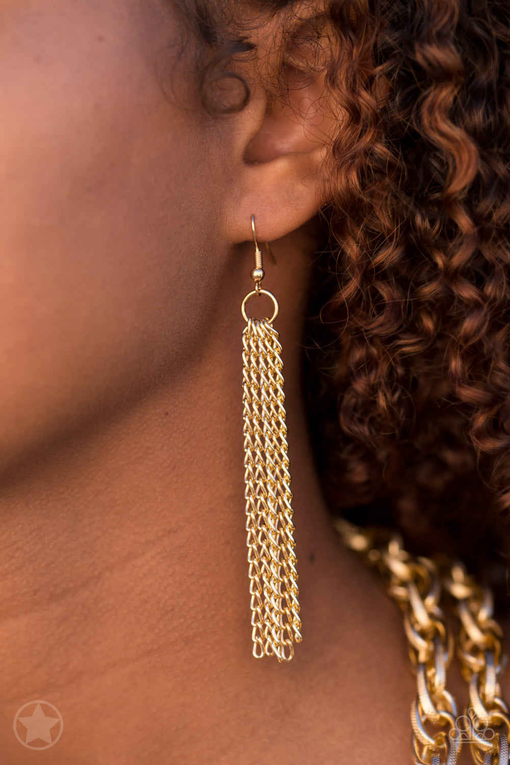 Paparazzi SCARFed for Attention Gold Necklace - Pusher P