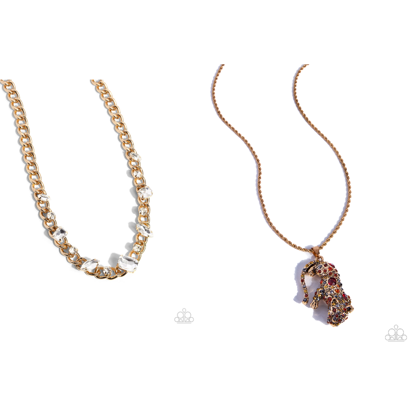 Pronged Perfection - Gold & Ferocious Feline - Gold Necklace | Paparazzi Accessories