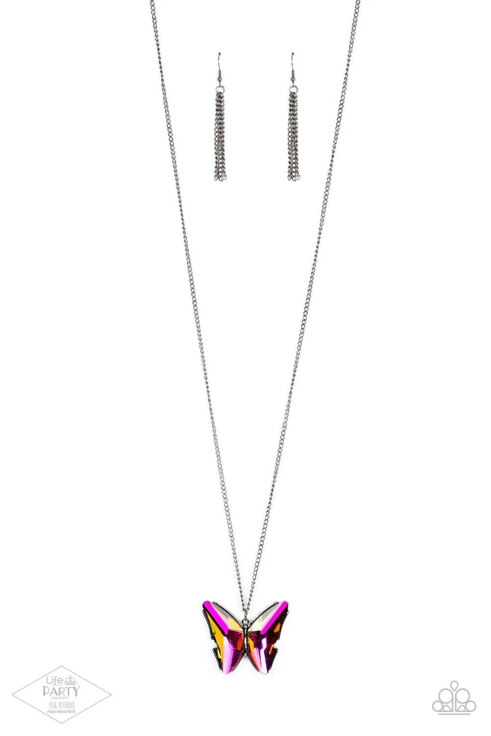 Paparazzi The Social Butterfly Effect - Multi Necklace - Life of the Party Exclusive - Pusher P
