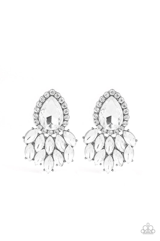 Paparazzi A Breath of Fresh HEIR Black Rhinestone Earrings