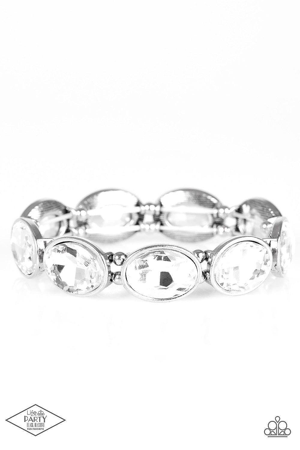 Paparazzi DIVA In Disguise - White Bracelet - Life of the Party - Pusher P