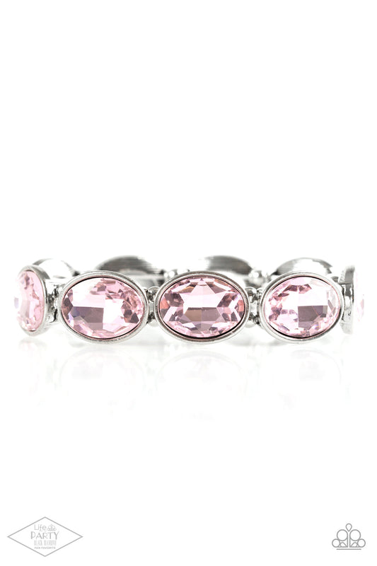 Paparazzi DIVA In Disguise - Pink Bracelet - Life of the Party Black Diamond - Pusher P