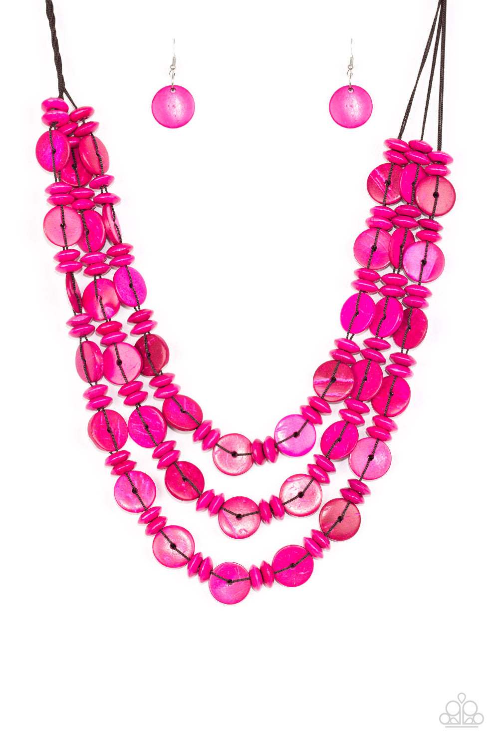 Paparazzi Barbados Bopper - Pink Necklace - Pusher P