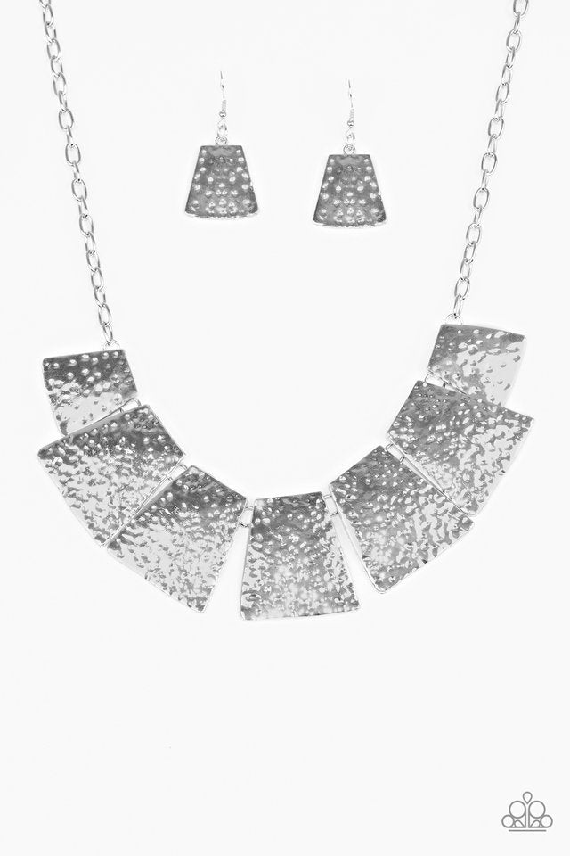 Here Comes The Huntress -Silver Necklace | Paparazzi Accessories