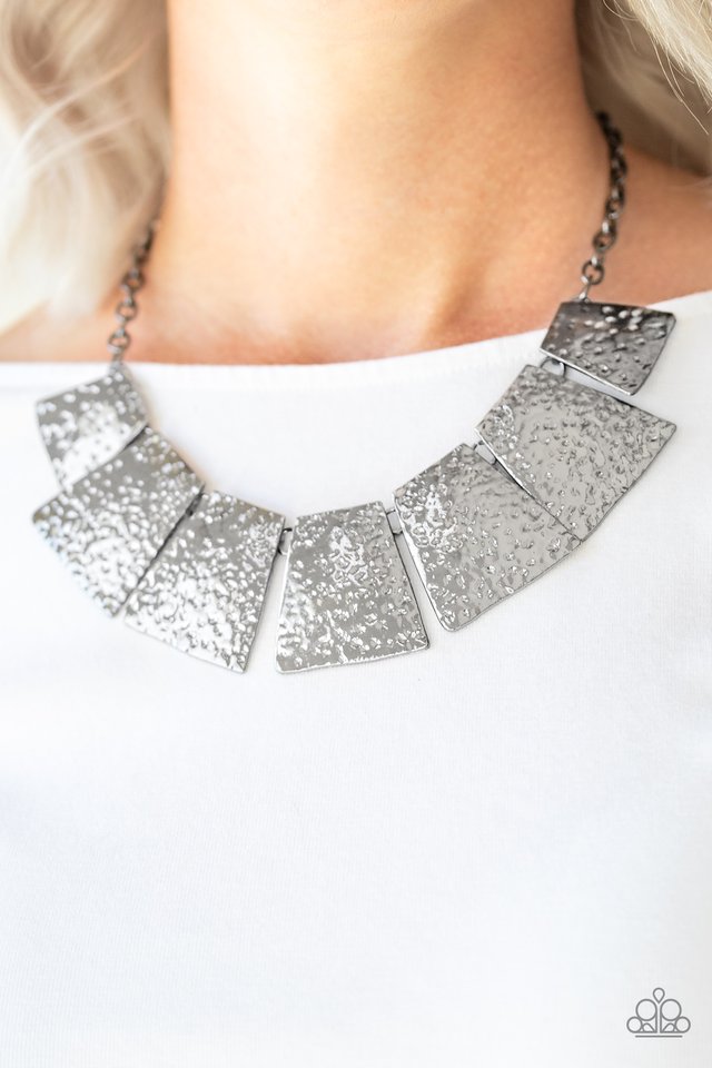 Here Comes The Huntress -Silver Necklace | Paparazzi Accessories