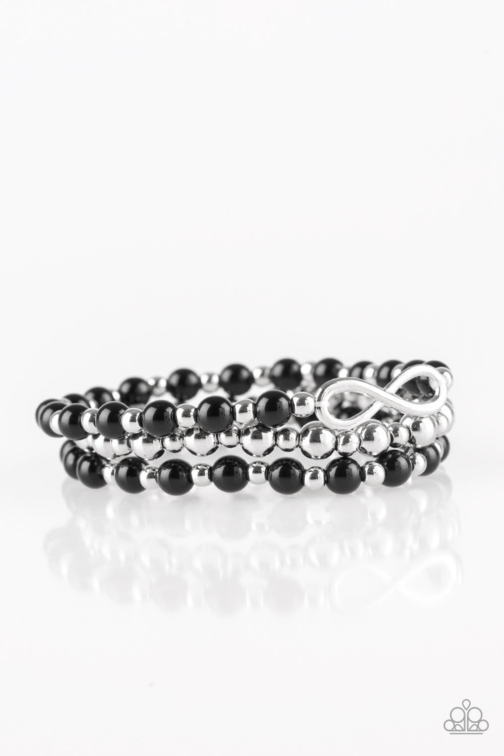 Paparazzi Immeasurably Infinite - Black Bracelet - Pusher P