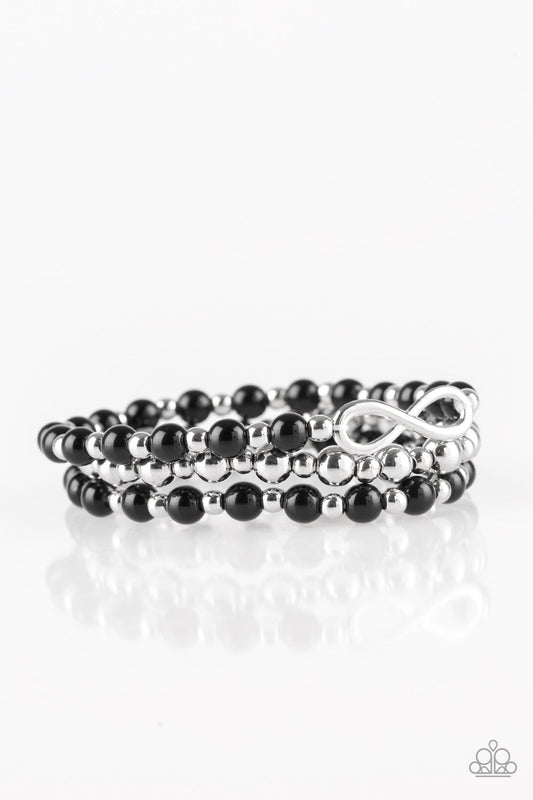 Paparazzi Immeasurably Infinite - Black Bracelet - Pusher P