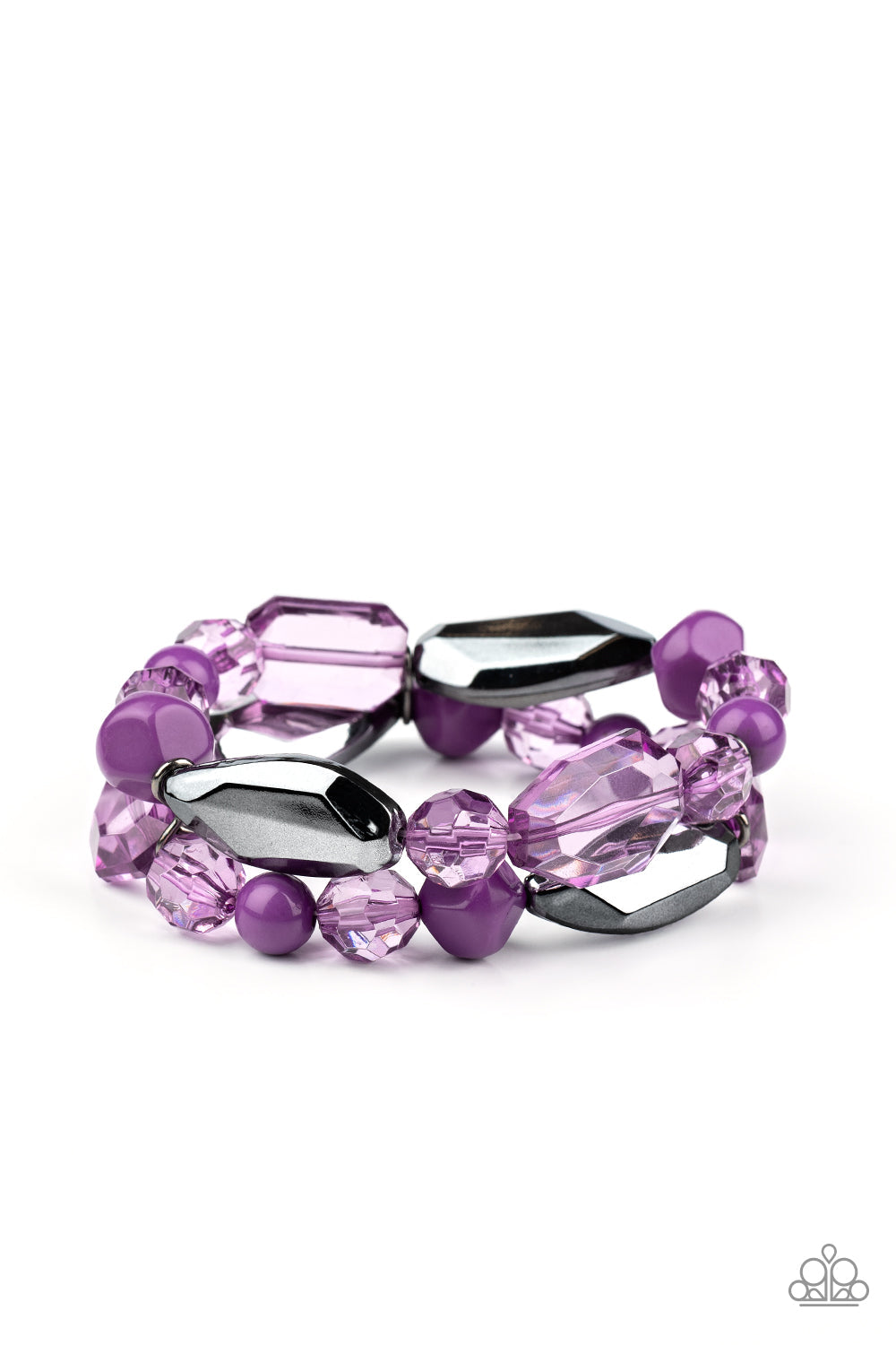 Paparazzi Rockin Rock Candy - Purple Bracelet - Pusher P