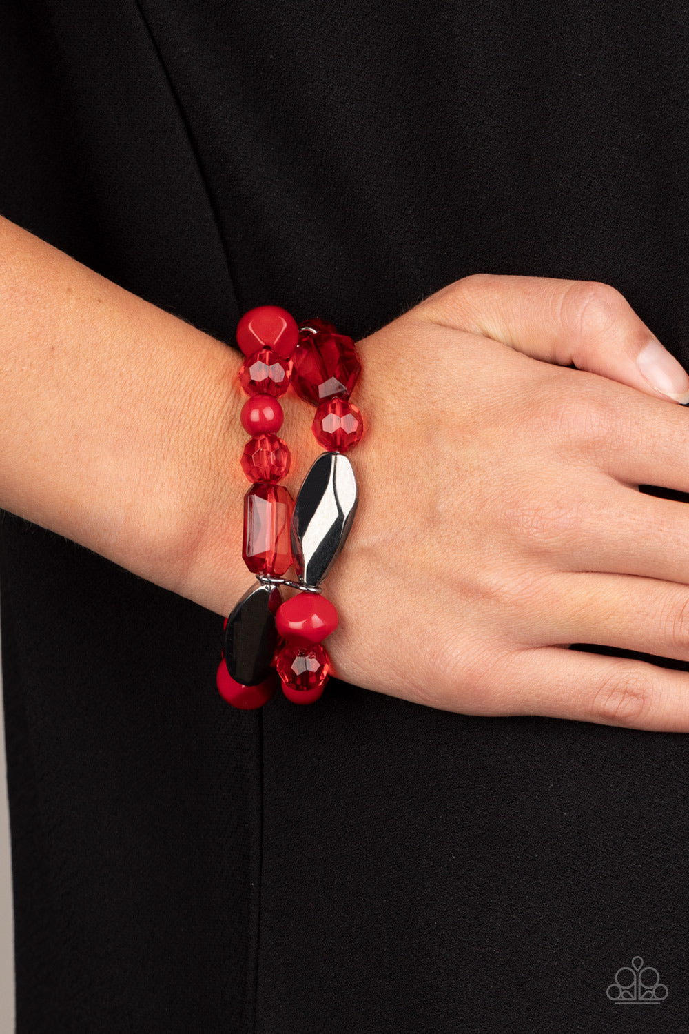 Paparazzi Rockin Rock Candy - Red Bracelet - Pusher P