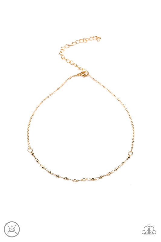 Paparazzi Take A Risk - Gold Choker - Pusher P