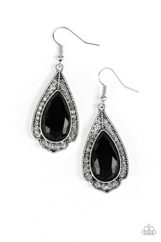 Paparazzi Superstar Stardom - Black Earrings - Pusher P