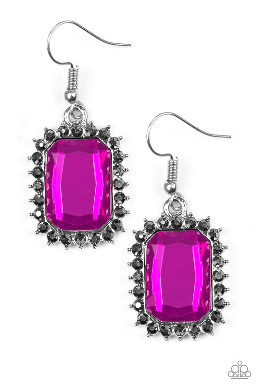 Paparazzi Downtown Dapper - Pink Hematite Earrings - Pusher P