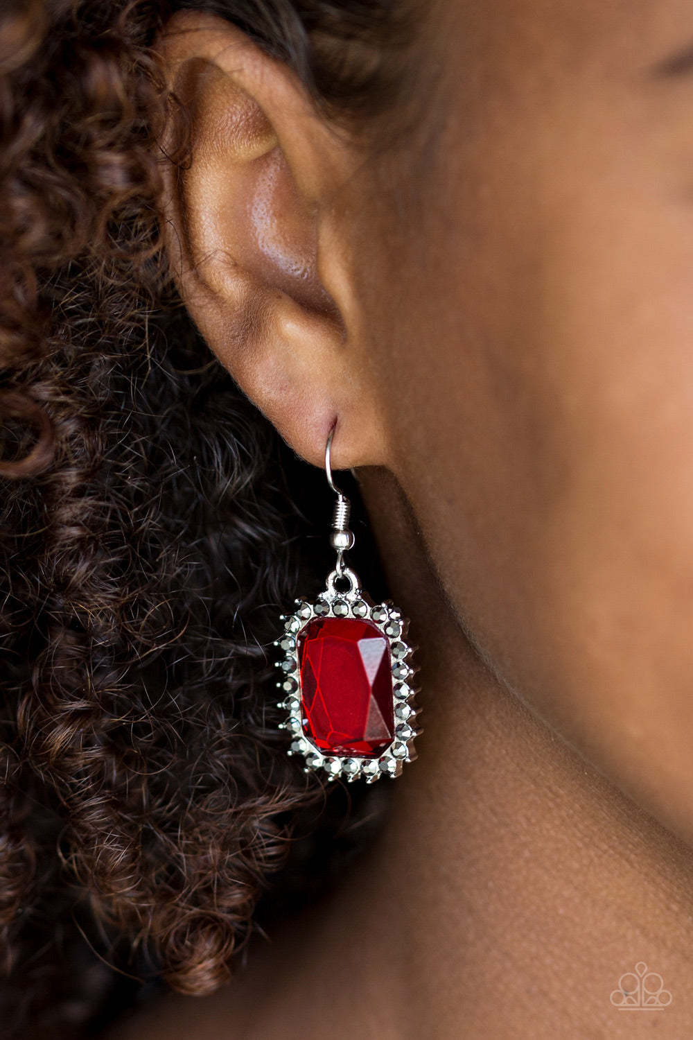 Paparazzi Downtown Dapper - Red Hematite Earrings - Pusher P