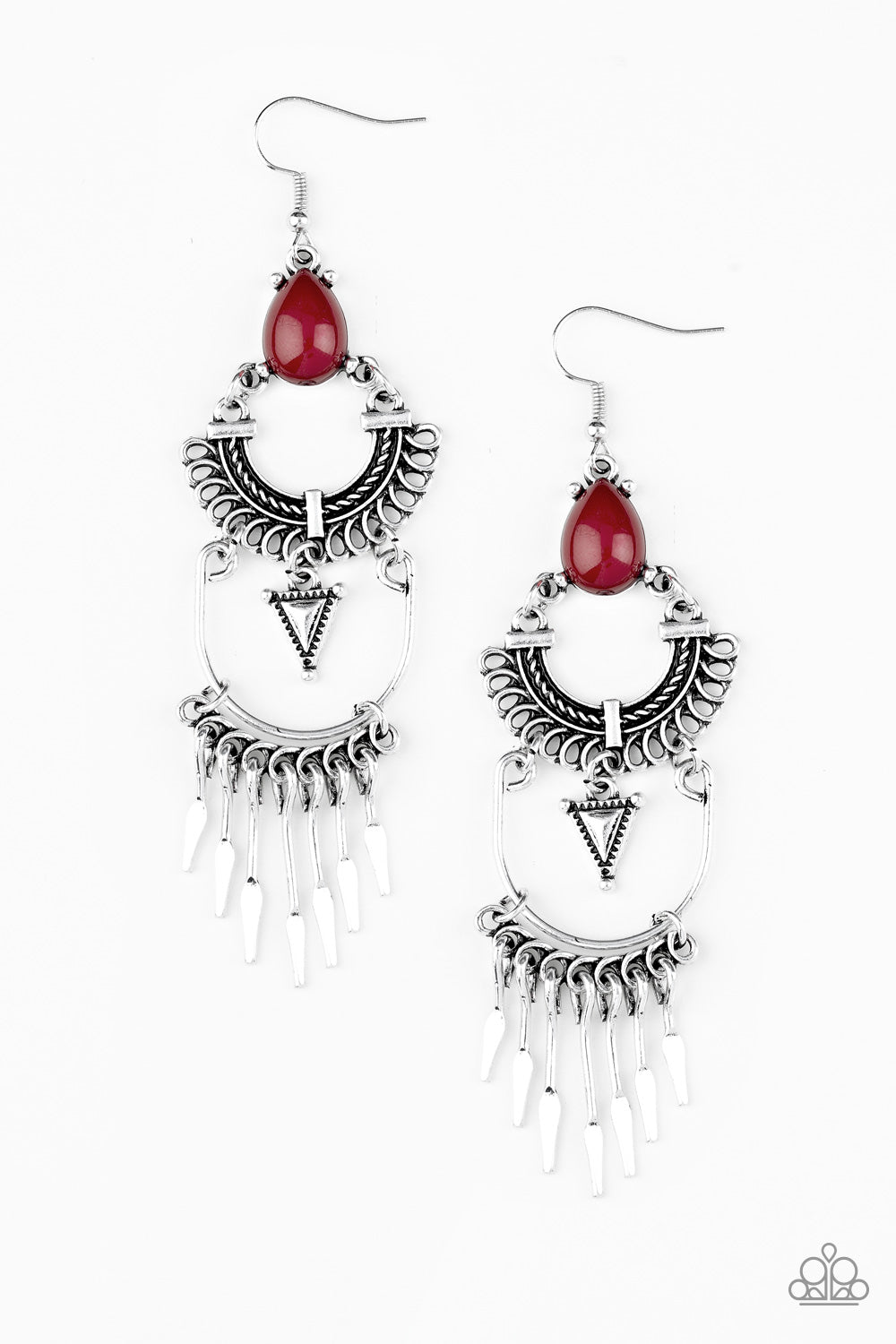 Paparazzi Progressively Pioneer - Red Earrings - Pusher P