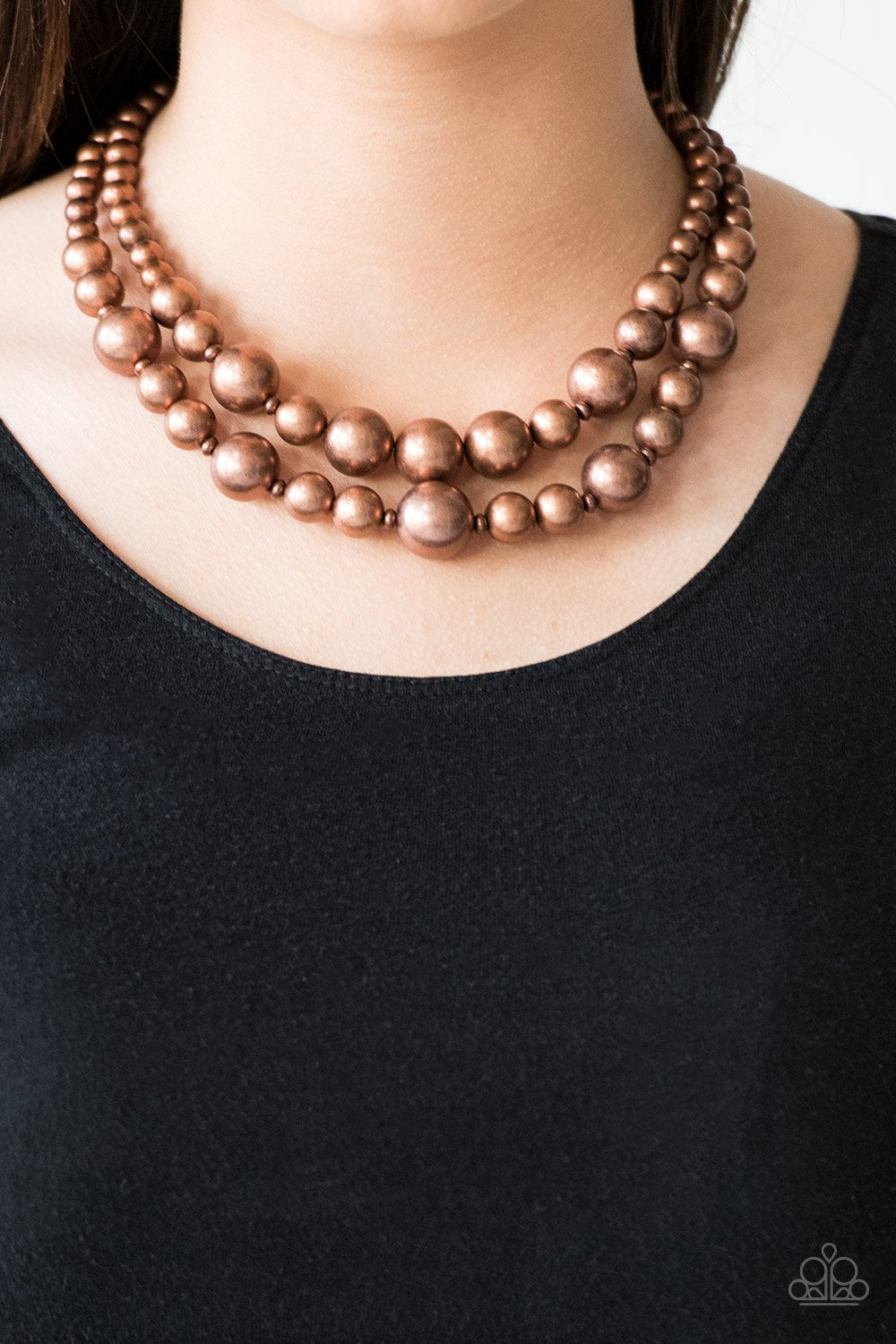 Paparazzi I Double Dare You - Copper Necklace - Pusher P
