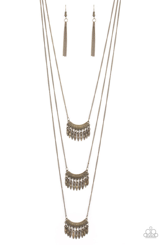 Paparazzi Seasonal Charm - Brass Necklace - Pusher P