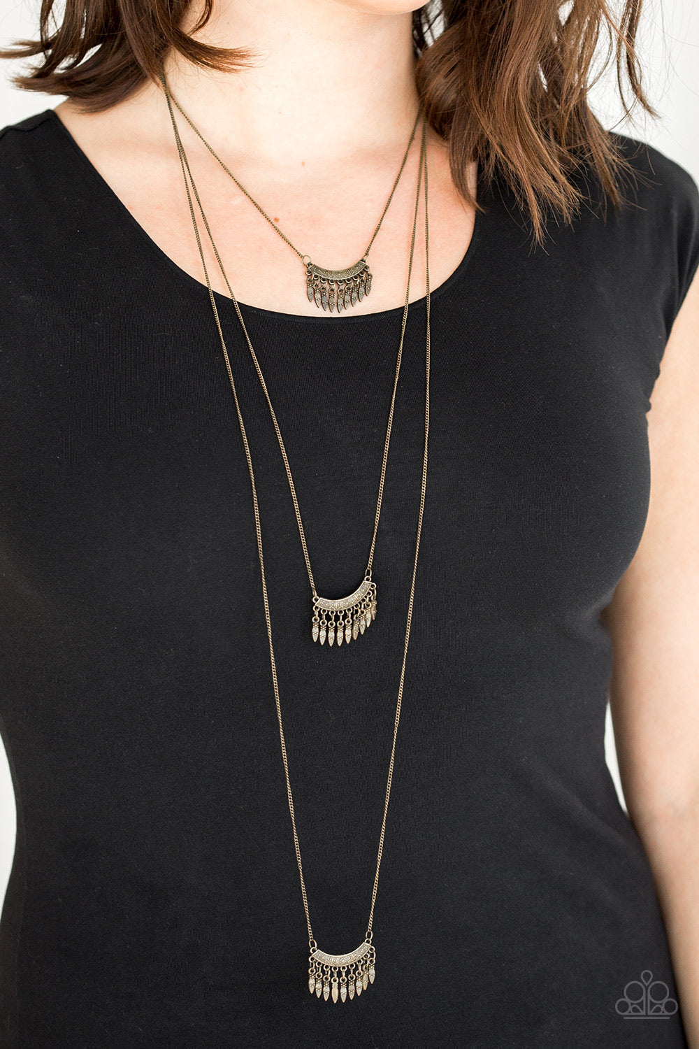 Paparazzi Seasonal Charm - Brass Necklace - Pusher P