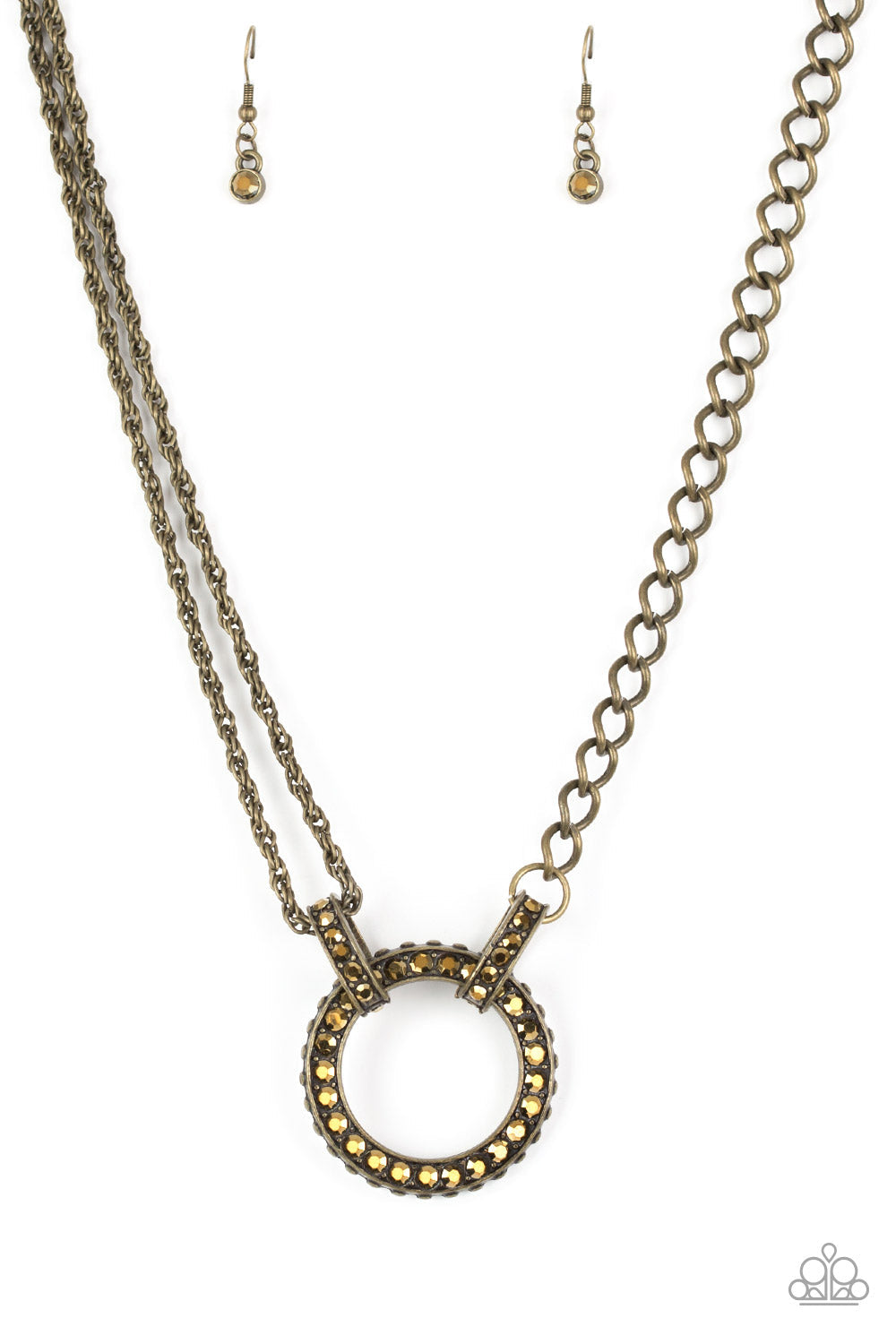 Paparazzi Razzle Dazzle - Brass Necklace - Pusher P