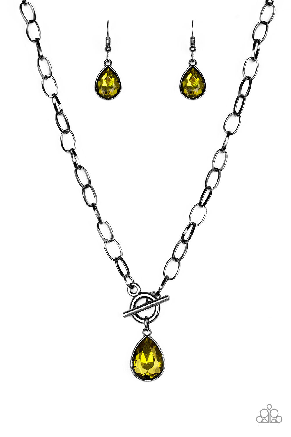 Paparazzi So Sorority - Green Necklace