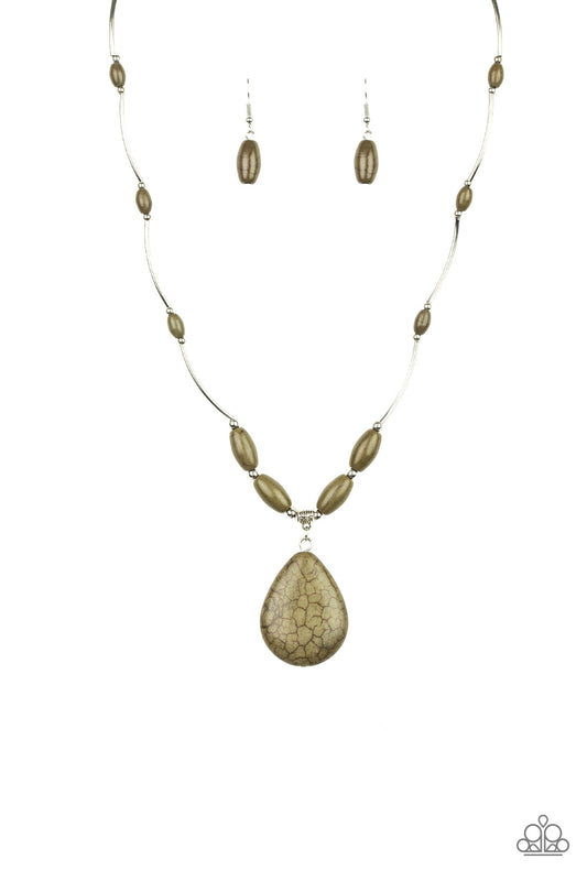 Paparazzi Explore The Elements - Green Necklace - Pusher P
