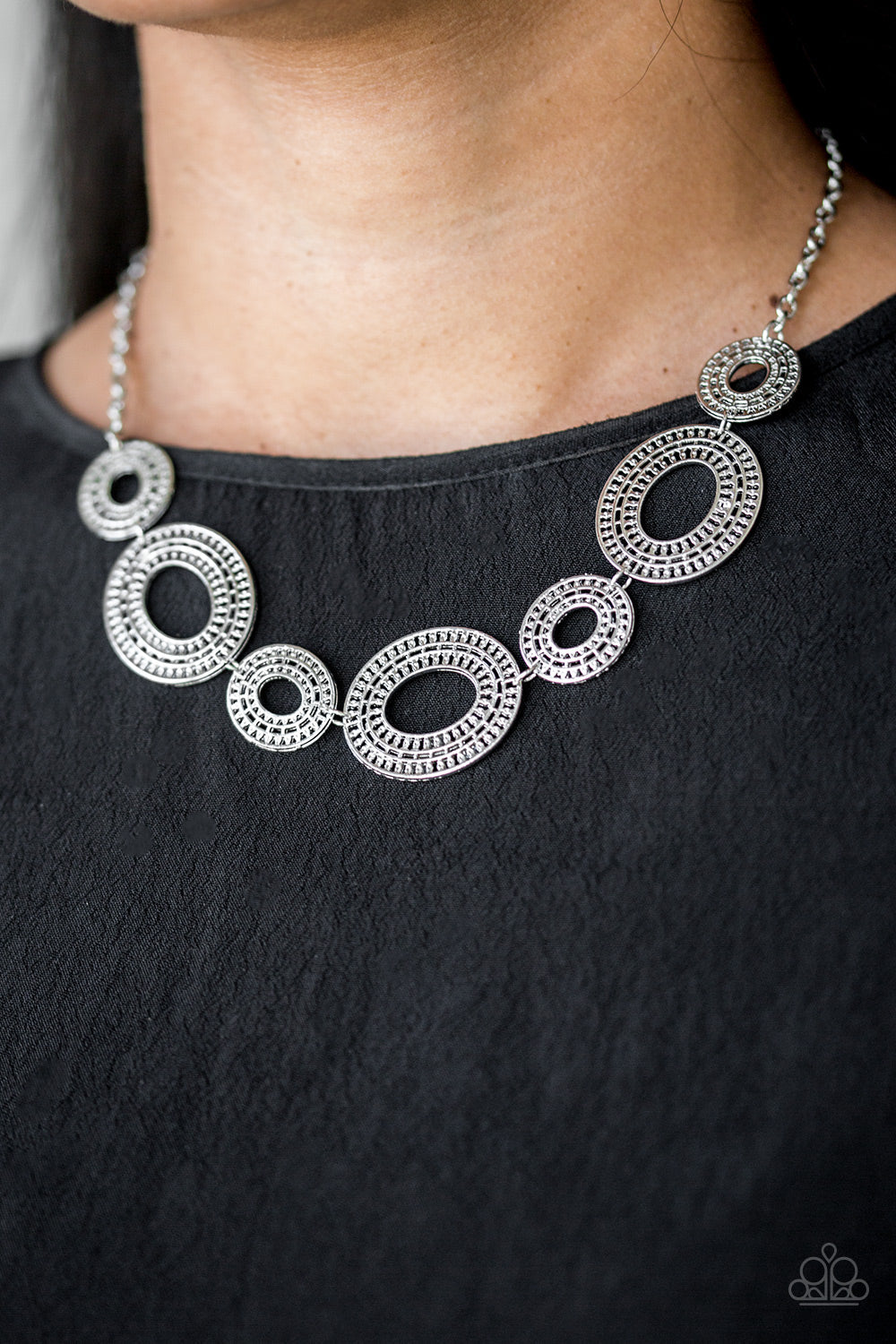 Paparazzi Basically Baltic - Silver Necklace - Pusher P