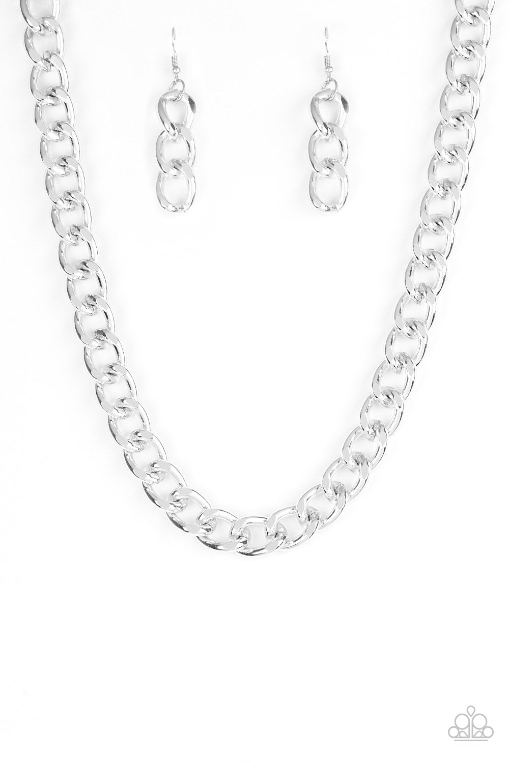 Paparazzi Heavyweight Champion - Silver Necklace - Pusher P