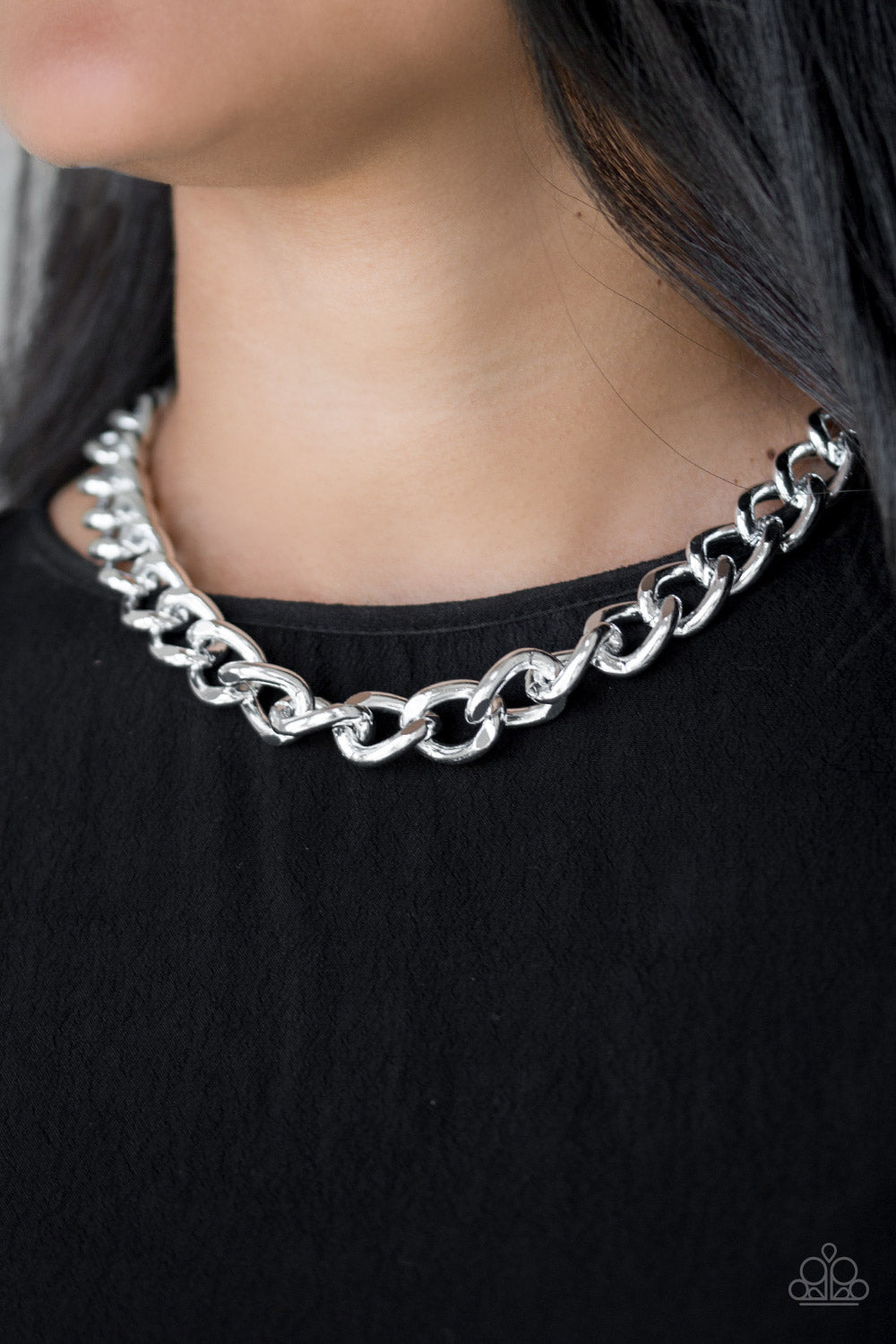 Paparazzi Heavyweight Champion - Silver Necklace - Pusher P