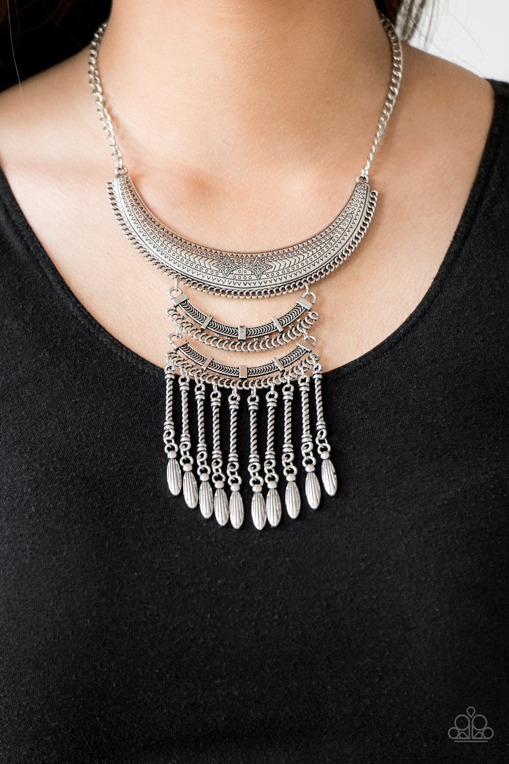 Paparazzi Eastern Empress - Silver Necklace - Pusher P