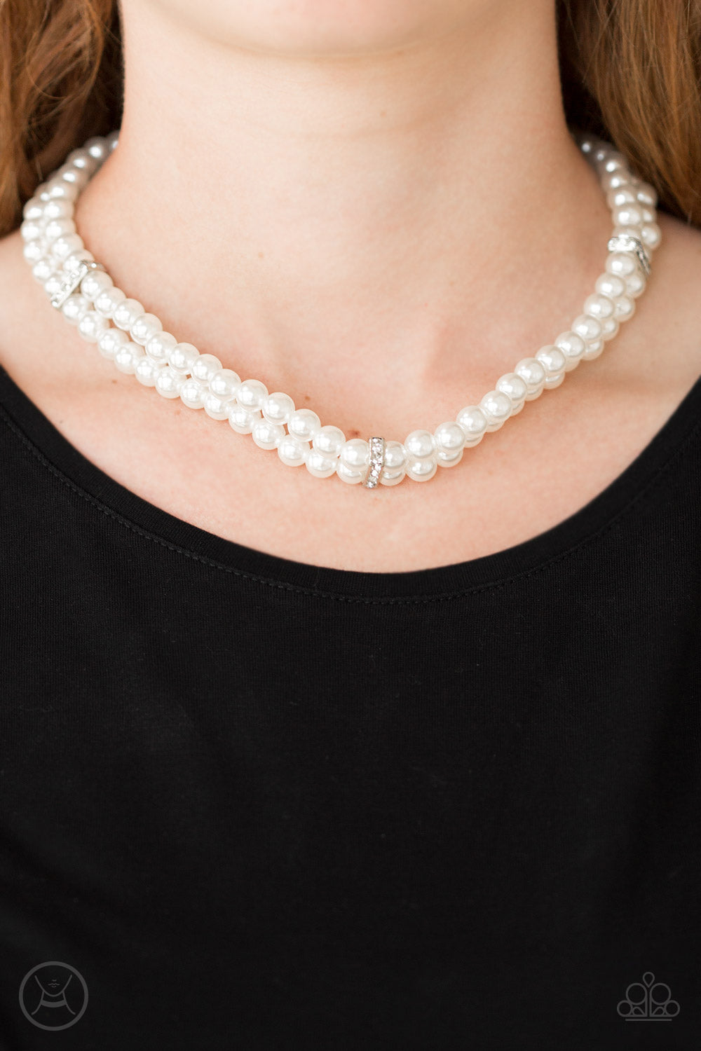Paparazzi Put On Your Party Dress - White Choker Necklace - Pusher P