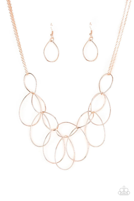 Paparazzi Top-TEAR Fashion - Rose Gold Necklace - Pusher P
