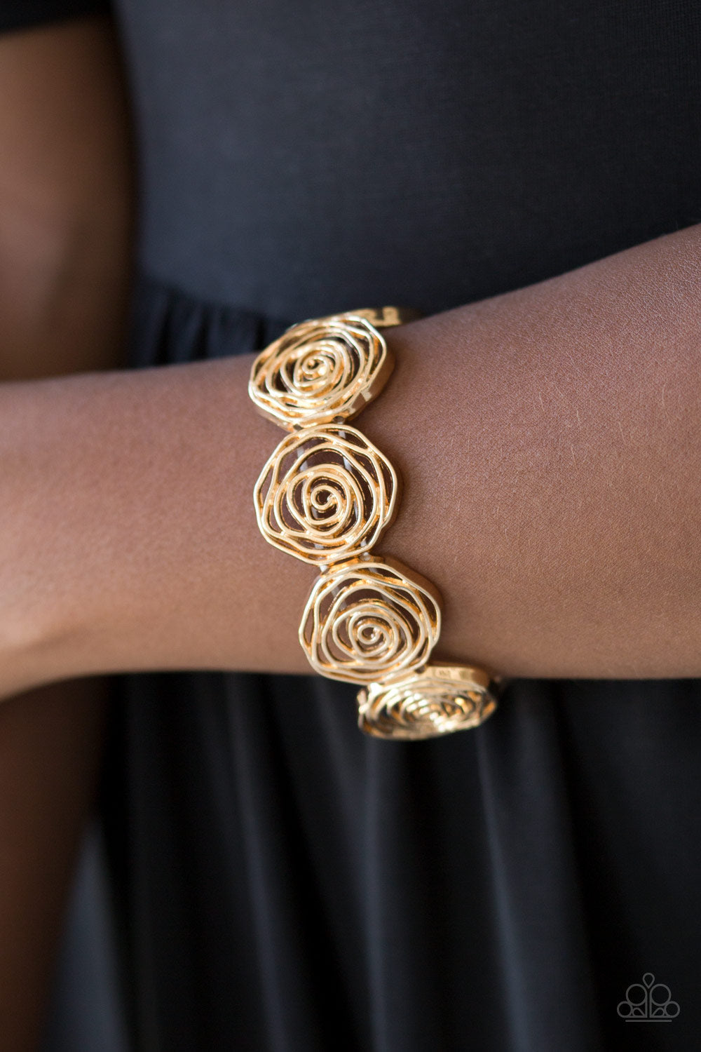 Paparazzi Beat Around The ROSEBUSH - Gold Bracelet - Pusher P