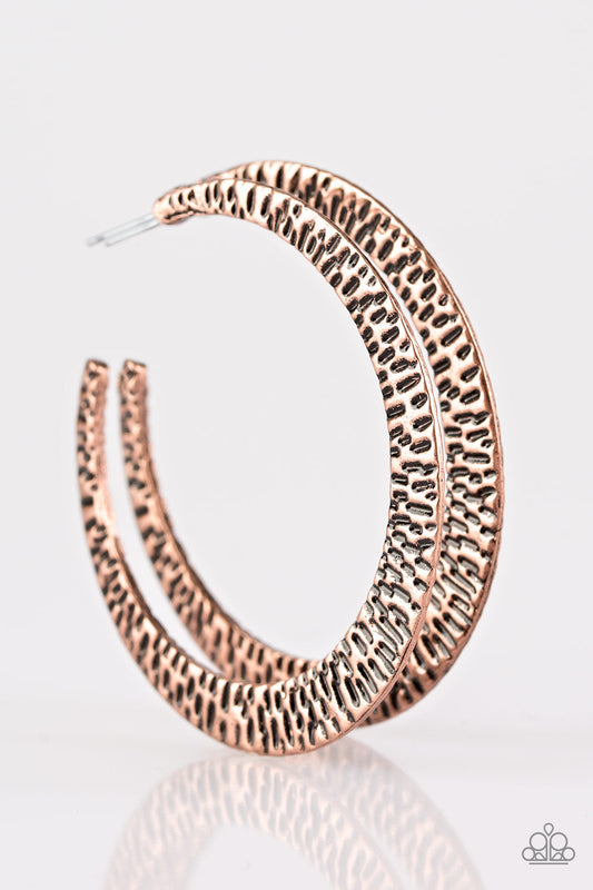 Paparazzi BEAST Friends Forever - Copper Hoop Earrings - Pusher P