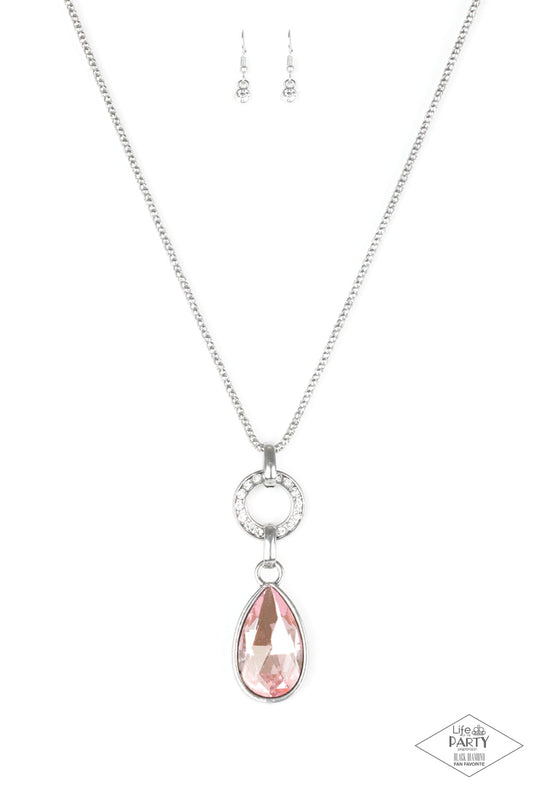 Paparazzi Lookin Like A Million - Pink Rhinestone Necklace