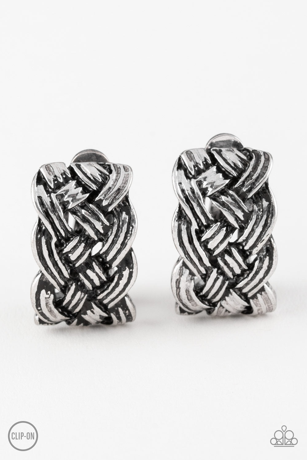 Paparazzi Urban Ulterior - Silver Clip-On Earrings - Pusher P