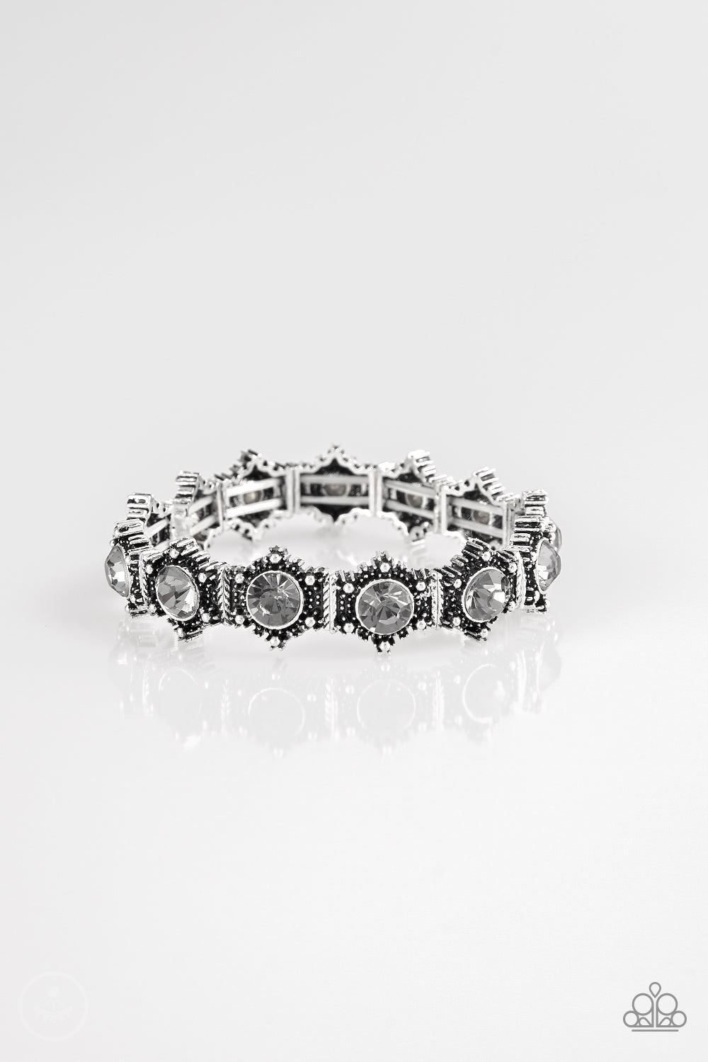 Paparazzi Strut Your Stuff - Silver Rhinestone Bracelet - Pusher P