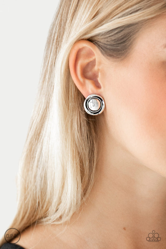 Paparazzi Out Of This Galaxy - Silver Clip-On - Pusher P