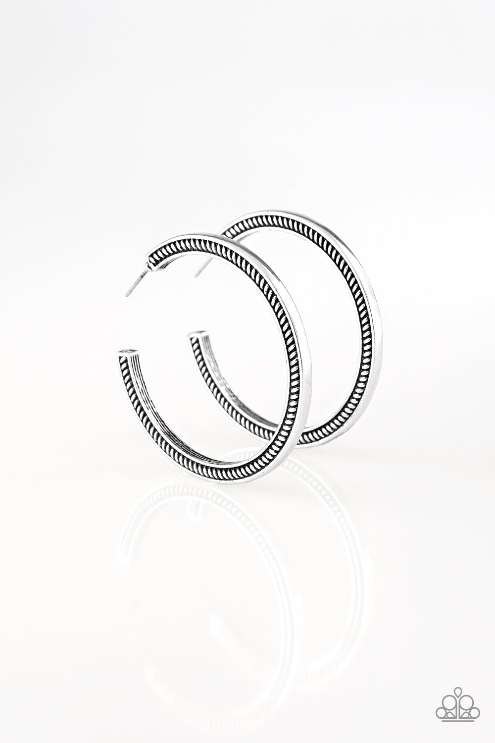 Paparazzi This Is My Tribe - Silver Hoop Earrings - Pusher P
