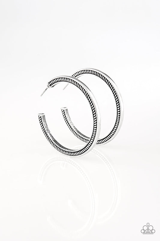 Paparazzi This Is My Tribe - Silver Hoop Earrings - Pusher P