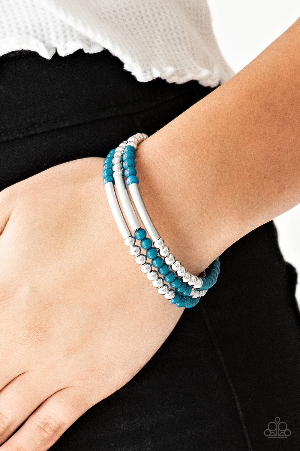 Paparazzi Tourist Trap - Blue Bracelet - Pusher P
