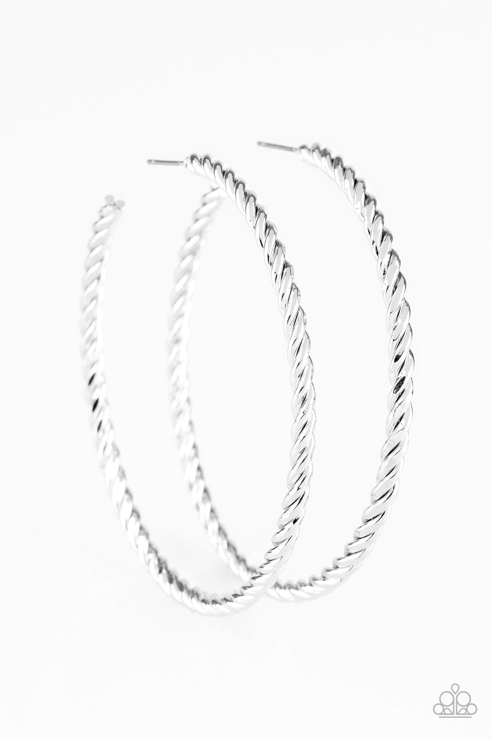 Paparazzi Keep It Chic - Silver Hoop Earrings - Pusher P