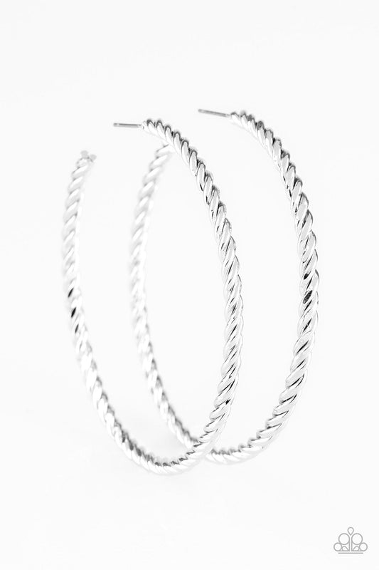 Paparazzi Keep It Chic - Silver Hoop Earrings - Pusher P