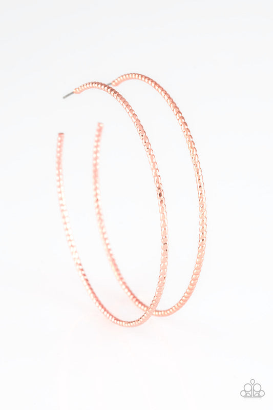 Paparazzi Hooked On Hoops - Cooper Earrings - Pusher P