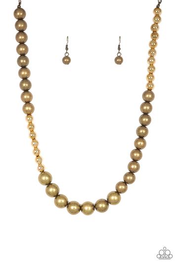 Paparazzi Power To The People - Brass Necklace - Pusher P