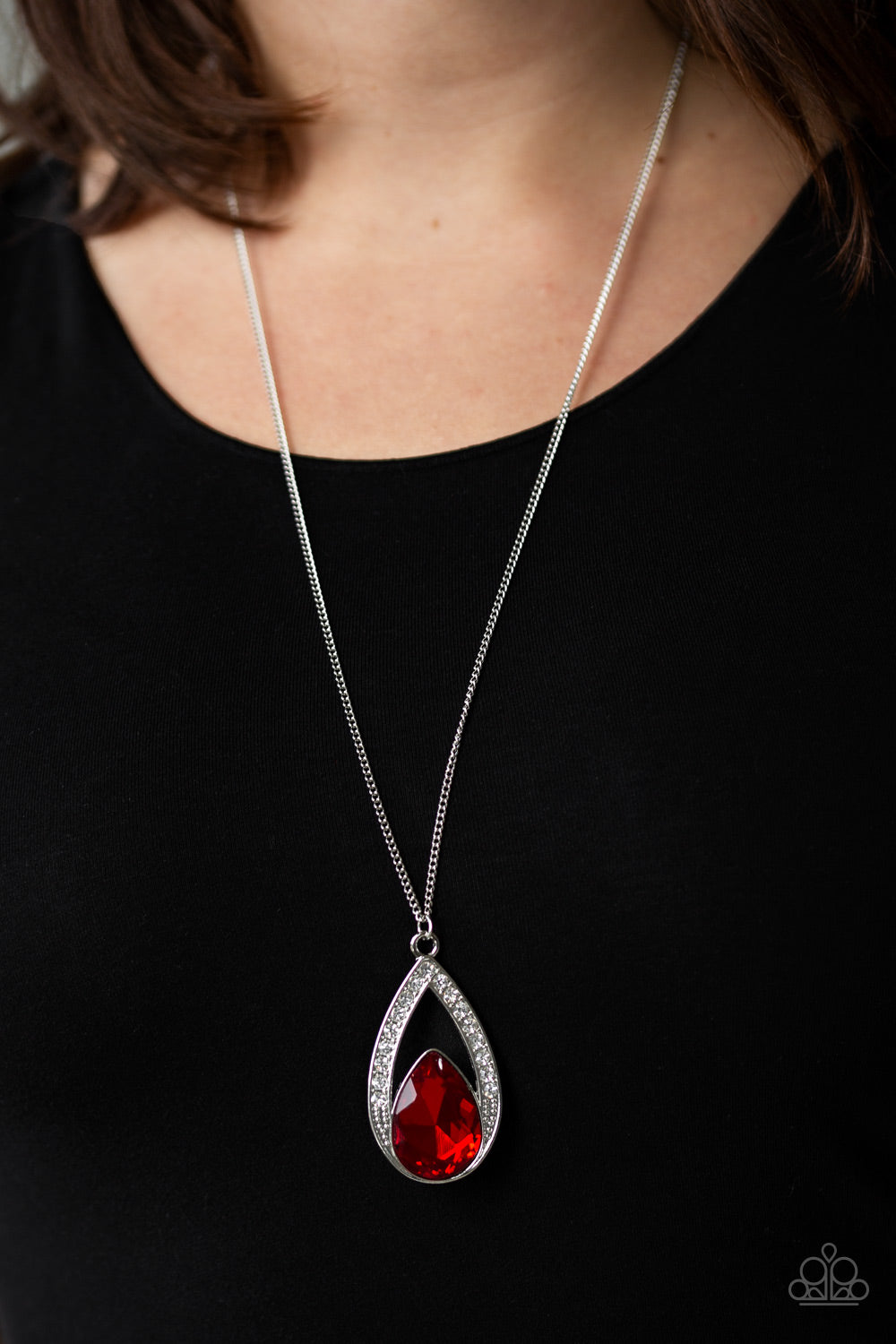 Paparazzi Notorious Noble - Red Pendant Necklace - Pusher P