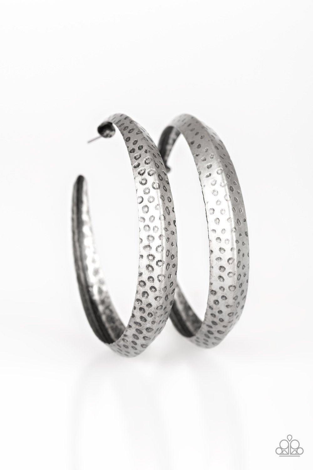 Paparazzi Jungle To Jungle - Silver Hoop Earrings - Pusher P