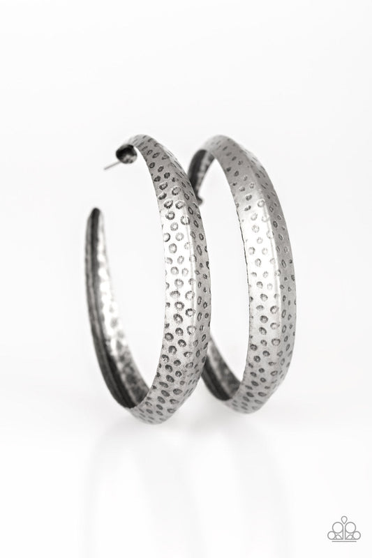 Paparazzi Jungle To Jungle - Silver Hoop Earrings - Pusher P