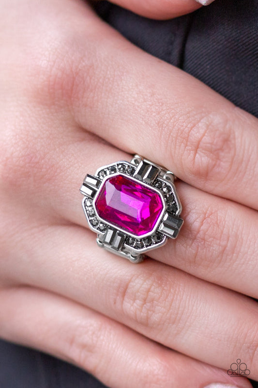 Paparazzi Outta My Way! - Pink Gem Ring - Pusher P