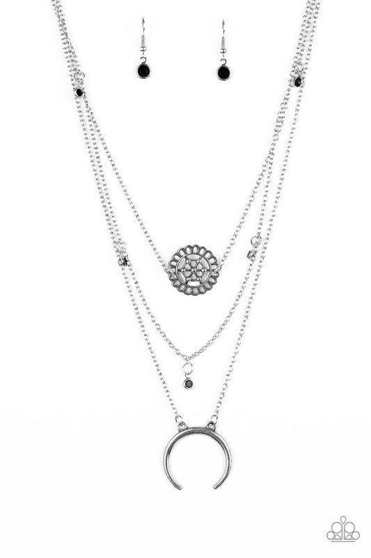 Paparazzi Lunar Lotus - Black Necklace - Pusher P